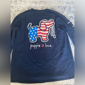 Puppie Love Dog Rescue Patriotic Long Sleeve